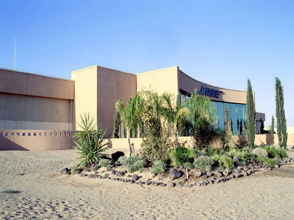 Panoramic shot of BOSE industrial facility in San Luis Rio Colorado, Sonora