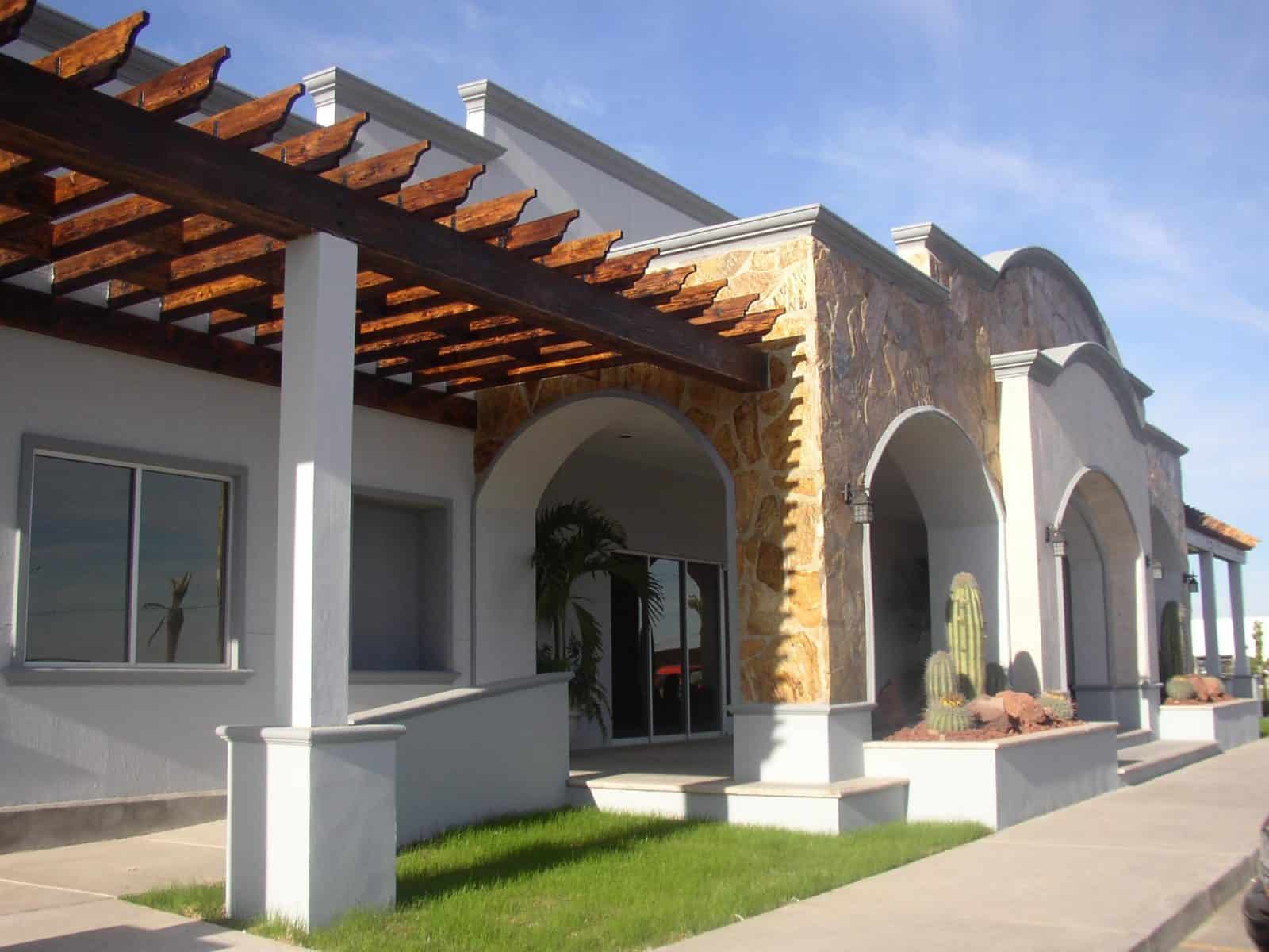 Eye level shot of Collins & Aikman facility, in Hermosillo, Sonora.