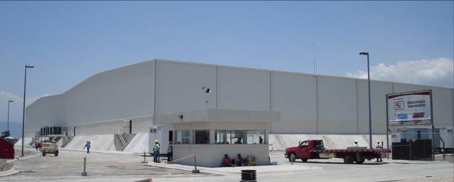 Eye level shot of Johnson Controls facility in Monterrey, Nuevo Leon.