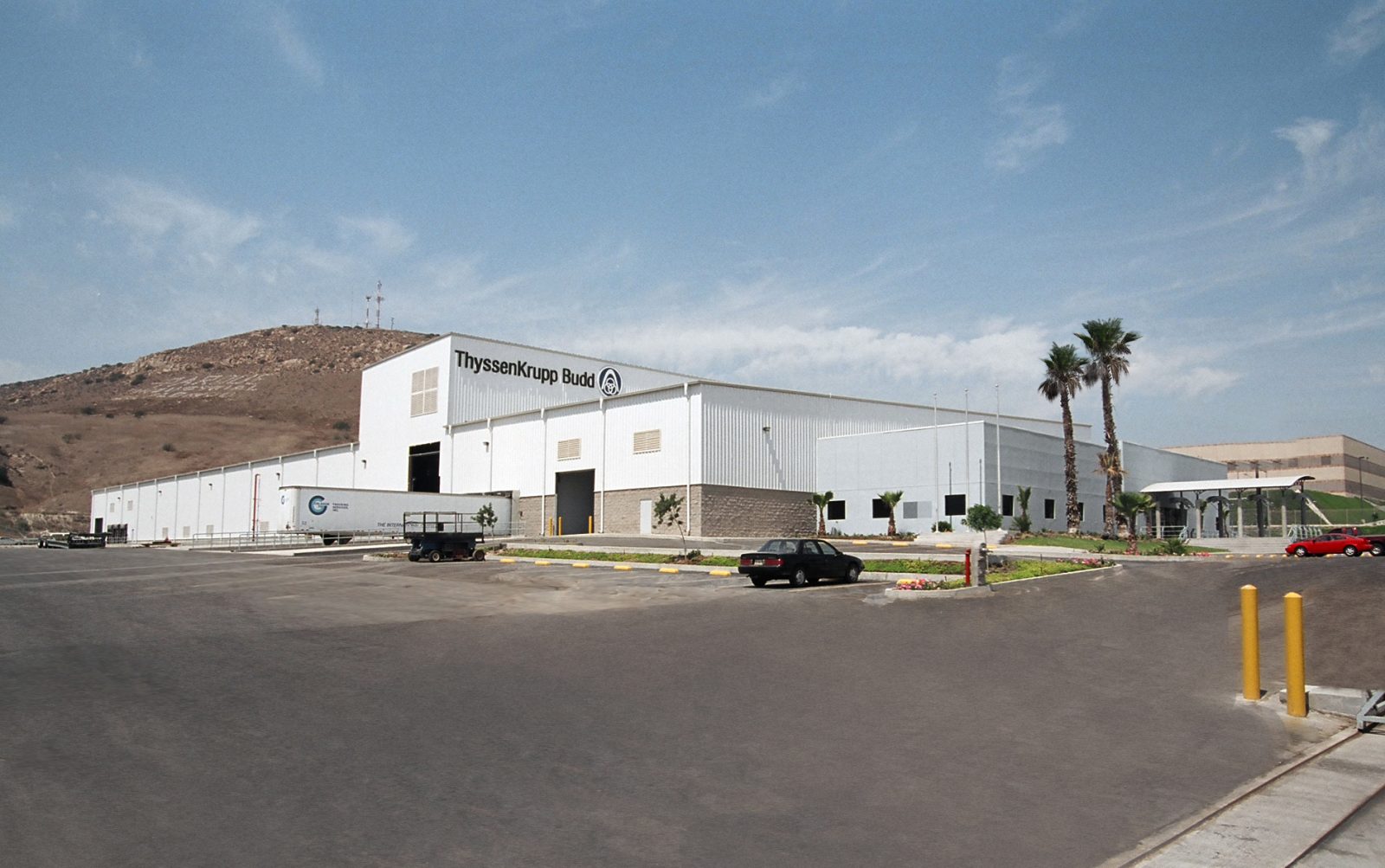 Panoramic shot of Thyssenkrupp Budd industrial building in Tijuana, Baja California