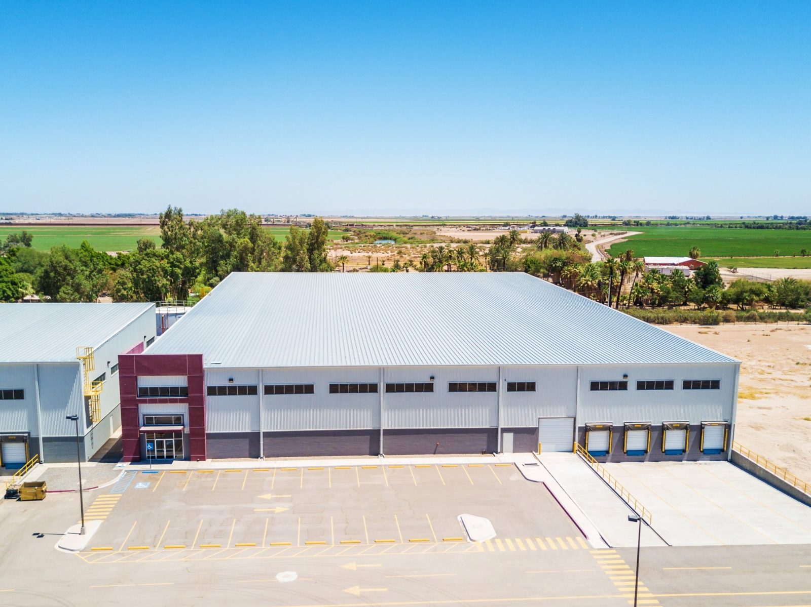 Aerial view of storage, distribution and logistics center for sale in Mexico