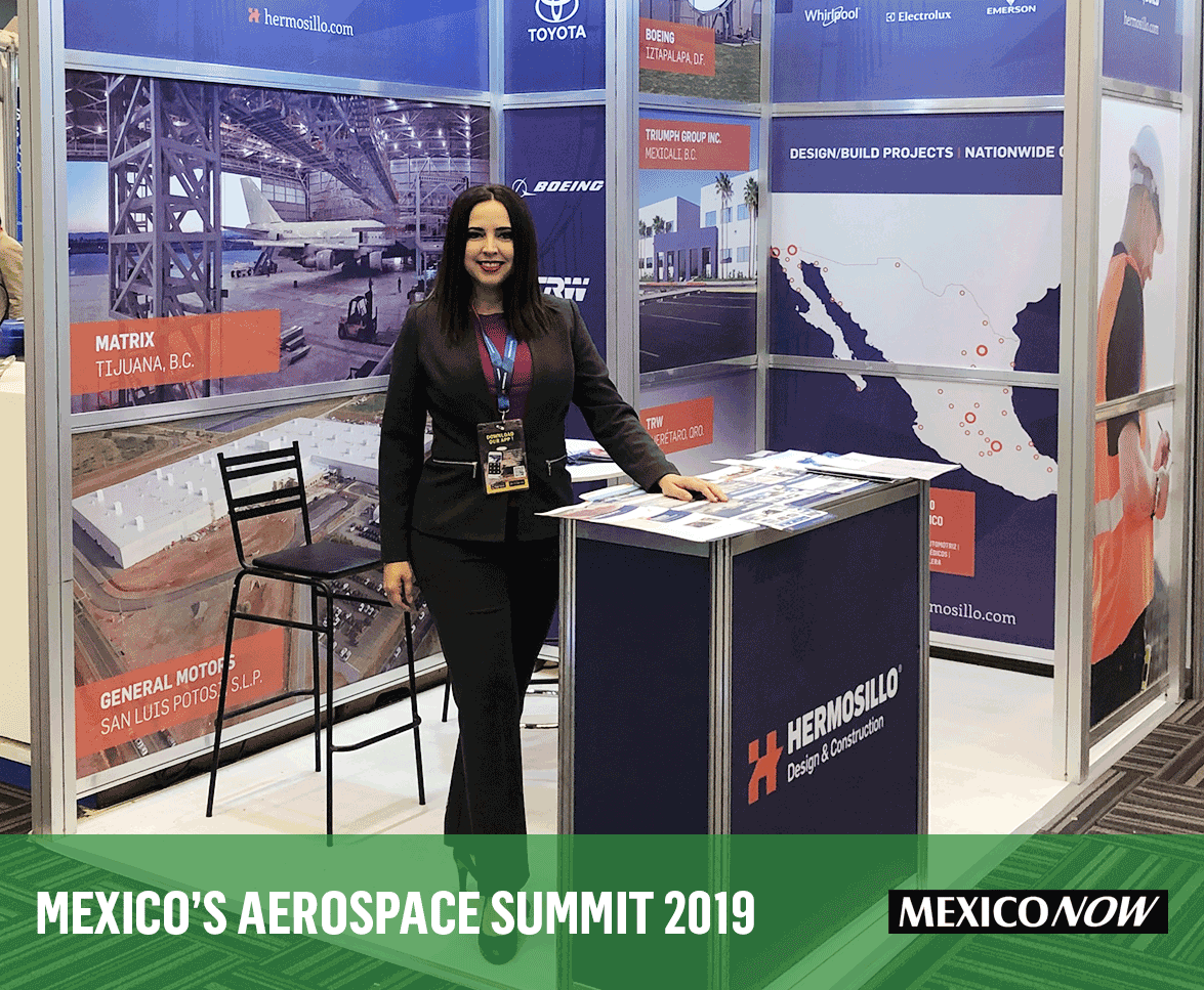 Hermosillo´s team representing the company at Mexico´s Aerospace Summit 2019