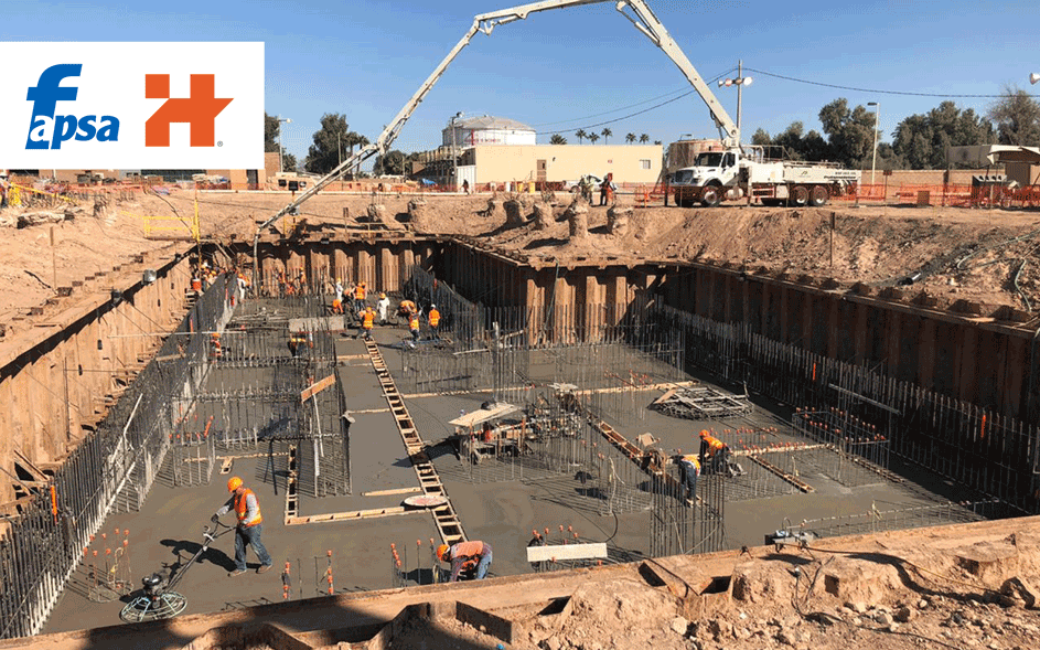 Concrete pouring execution by Hermosillo