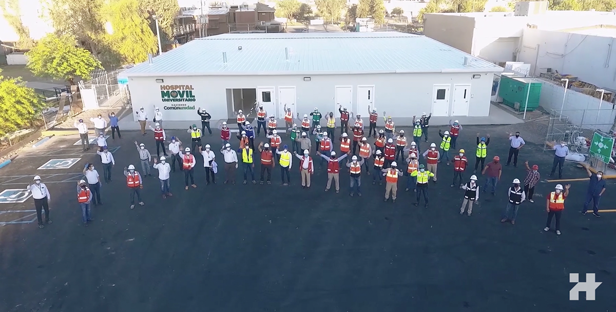 construction team at hospital