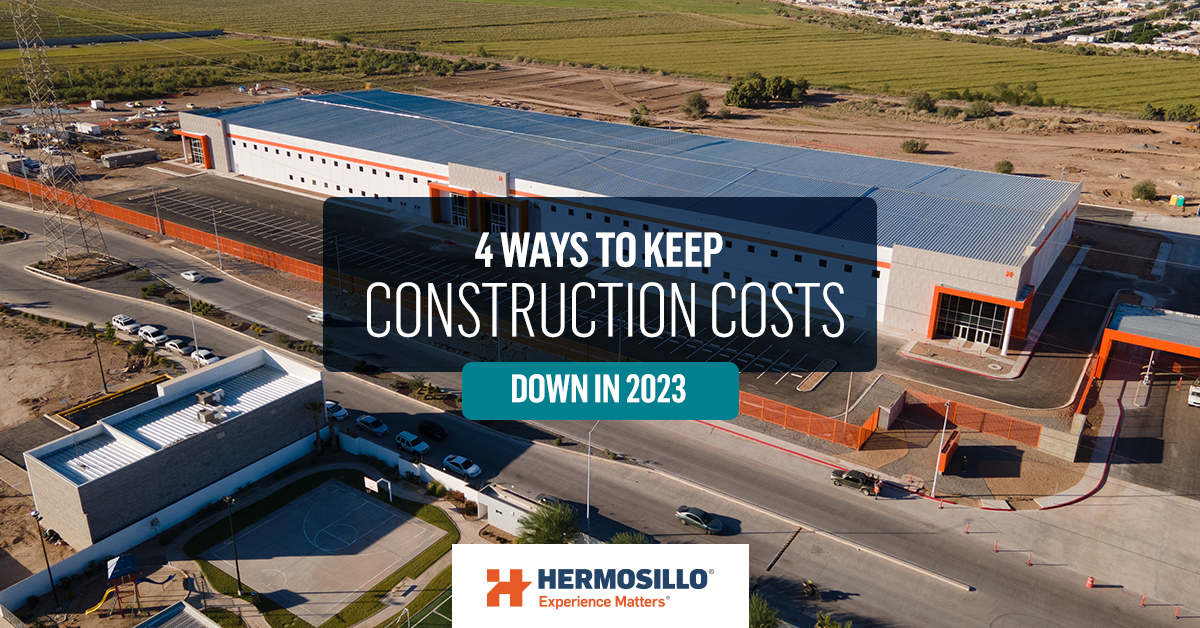 Blog cover about ways to keep construction costs